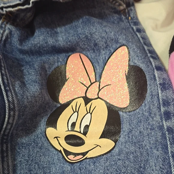 H&M Kids Blue Jeans with Minnie Mouse Design - Picture 4 of 6